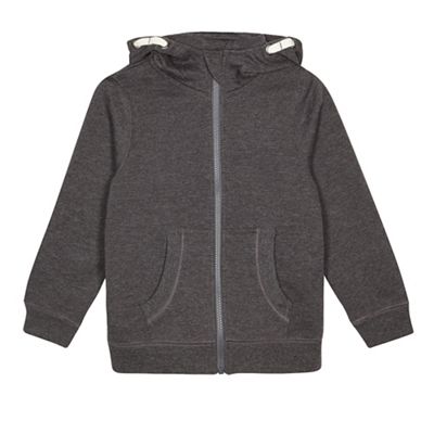 Children's grey zip through hoodie